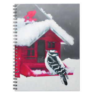 Downy Woodpecker Painting - Original Bird Art Notizblock