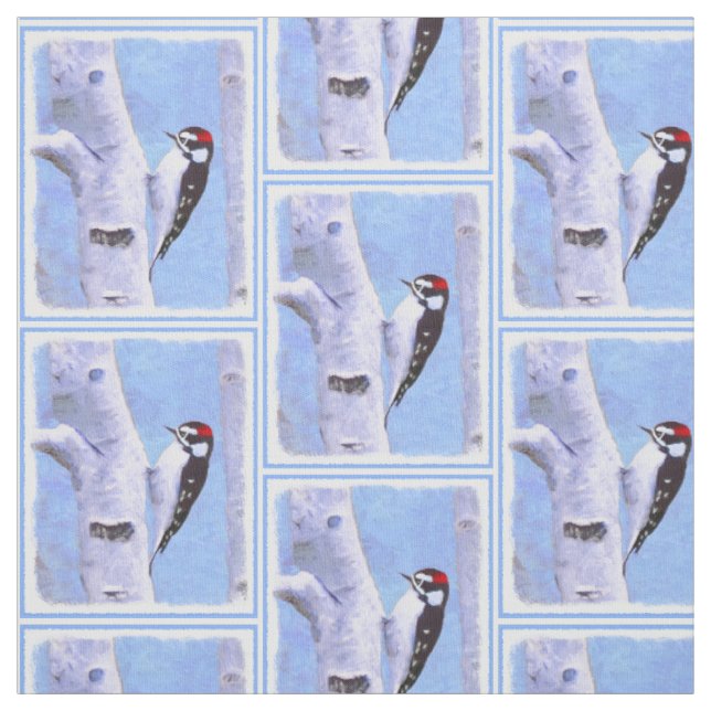Downy Woodpecker Painting - Original Bird Art Stoff (Muster)