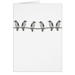 Downy Woodpeckers Party Einladung Card