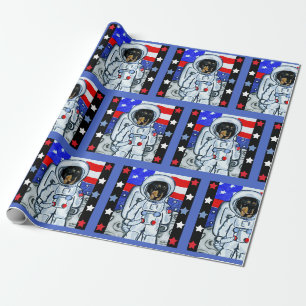 DOXIE ASTRONAUT GESCHENKPAPIER