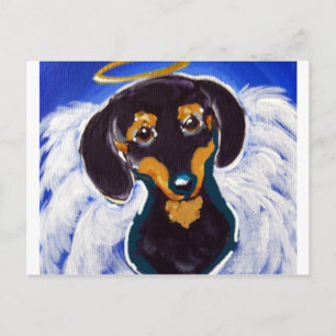 Doxie Engel Postkarte