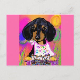 Doxie Geburtstag Postkarte