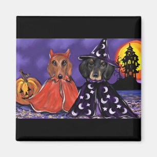 Doxie Halloween Magnet
