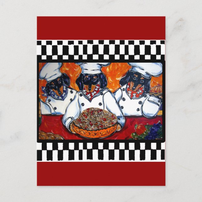 Doxie-Köche Postkarte (Vorderseite)