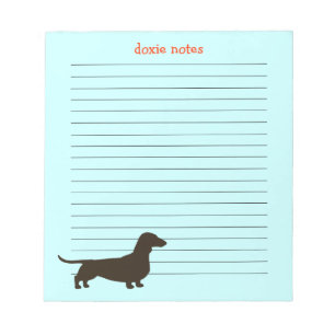 Doxie Notes Dachshund-Silhouette Notizblock