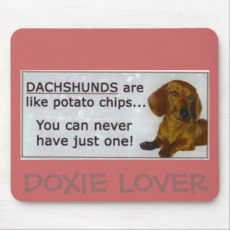 doxie_potato_chips, DACKEL-LIEBHABER Mousepad