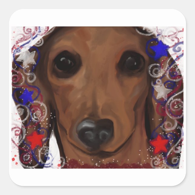 DOXIE      QUADRATISCHER AUFKLEBER (Vorderseite)
