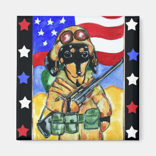 Doxie Soldat Magnet