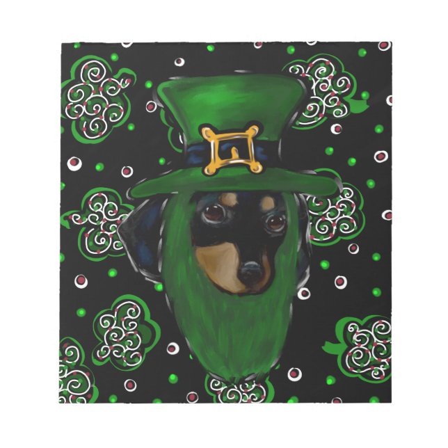 Doxie St. Patty Notizblock (Vorderseite)