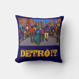 Doxie Town City - DETROIT  Kissen