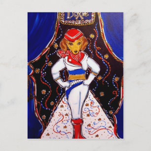 Doxie trägt Prada Postkarte