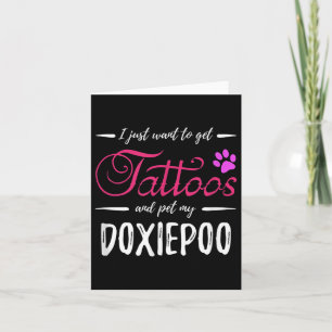Doxiepoo Dog Lover Tattoo Funny Dog Mama Geschenk  Karte