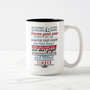 Doxology-Tasse des Holzfällers Zweifarbige Tasse