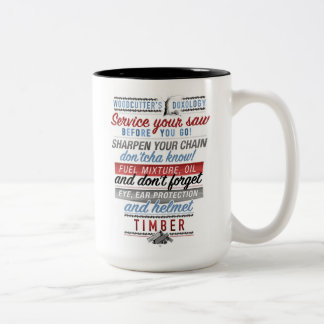 Doxology-Tasse des Holzfällers Zweifarbige Tasse