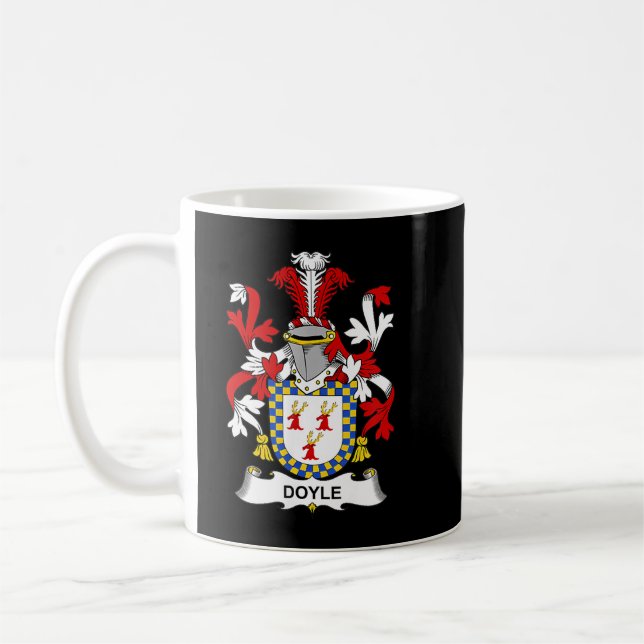 Doyle Coat of Arms Familienwappen Kaffeetasse (Links)