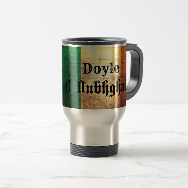 Doyle Irish Flag Reisebecher (VorderseiteRechts)