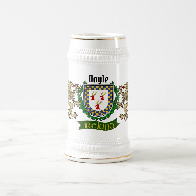 Doyle/O'Doyle Irish Shield Personalisiert Beer Ste Bierglas (Mittel)