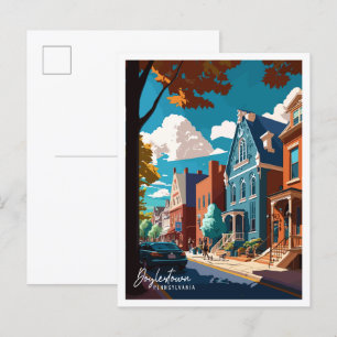 Doylestown Pennsylvania USA Vintage Reise Postkarte