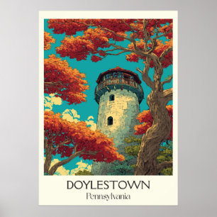 Doylestown Pennsylvania Vintag Historischer Turm K Poster