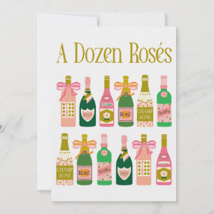 Dozen Rosés Pink Champagne Flaschen Pop Fizz Clink