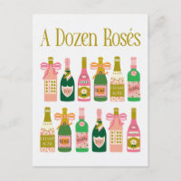 Dozen Rosés Pink Champagne Flaschen Pop Fizz Clink