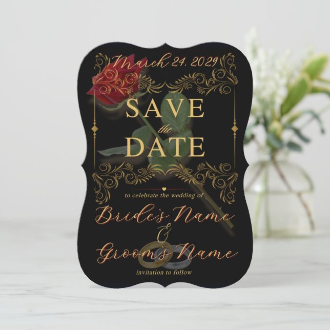 Dozen Roses | Save the Date (Stehend Vorderseite)