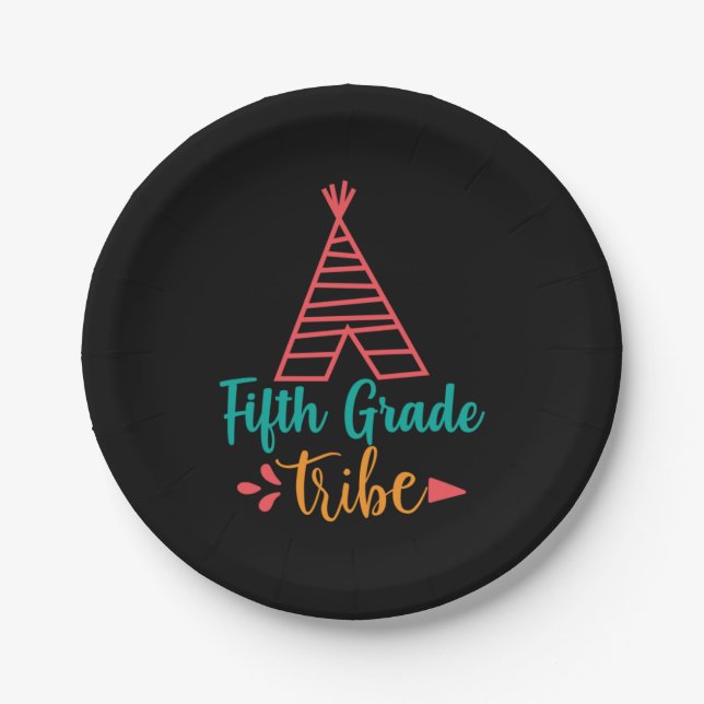 Dozent Art Fifth Grade Tribe Pappteller (Vorderseite)
