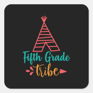 Dozent Art Fifth Grade Tribe Quadratischer Aufkleber