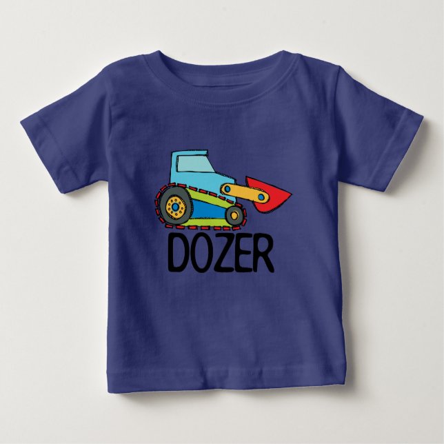 Dozer Bulldozer Transportation Baby T-shirt (Vorderseite)