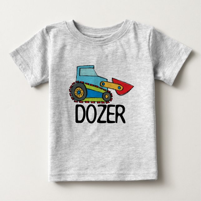 Dozer Bulldozer Transportation Baby T-shirt (Vorderseite)