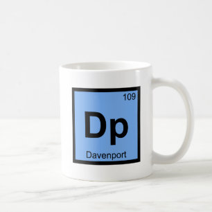 Dp - Periodischer Tabelle der Stadt Davenport Iowa Tasse