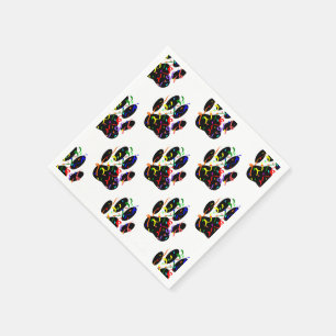 Dpg Paw druckt Konfetti und Party Streamer Muster Serviette