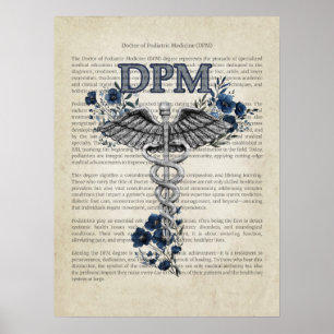 DPM Caduceus Doktor der Medizin Poster