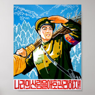 Dprk-Propaganda-Plakat Poster