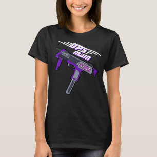 DPS HauptGamer Lila Machine Gun Dynamic Slogan T-Shirt