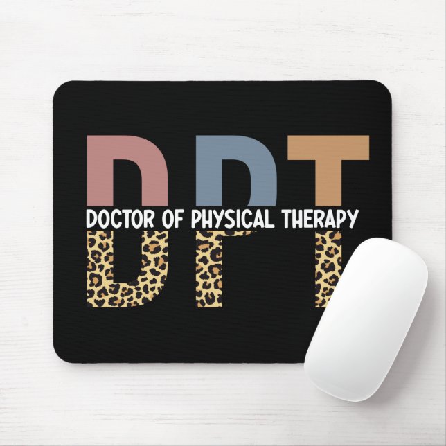 DPT Arzt für Physikalische Therapie Geparden Typog Mousepad (Mit Mouse)