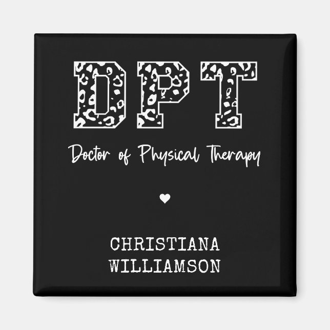 DPT Arzt für Physikalische Therapie Geschenk Magnet (Vorne)