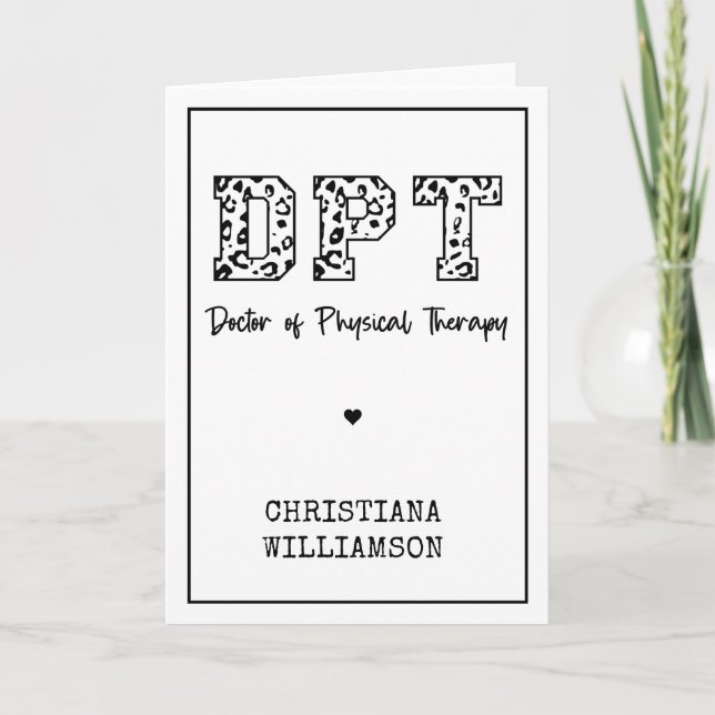 DPT Arzt für Physikalische Therapie Karte (Vorderseite)