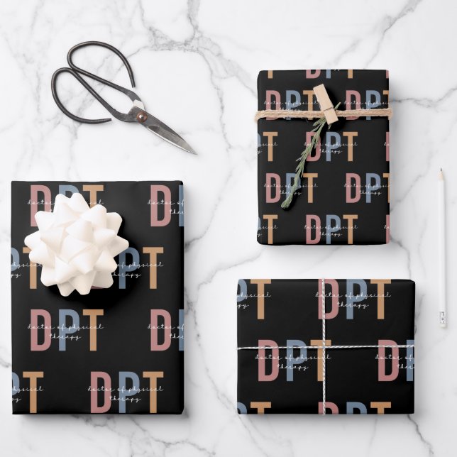 DPT Arzt für Physikalische Therapie Physikaltherap Geschenkpapier Set (Vorderseite)