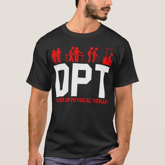 Dpt Doktor für Physiotherapie T-Shirt (Vorderseite)