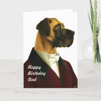 DR032 Deutsche Dogge, HappyBirthdayDad Karte