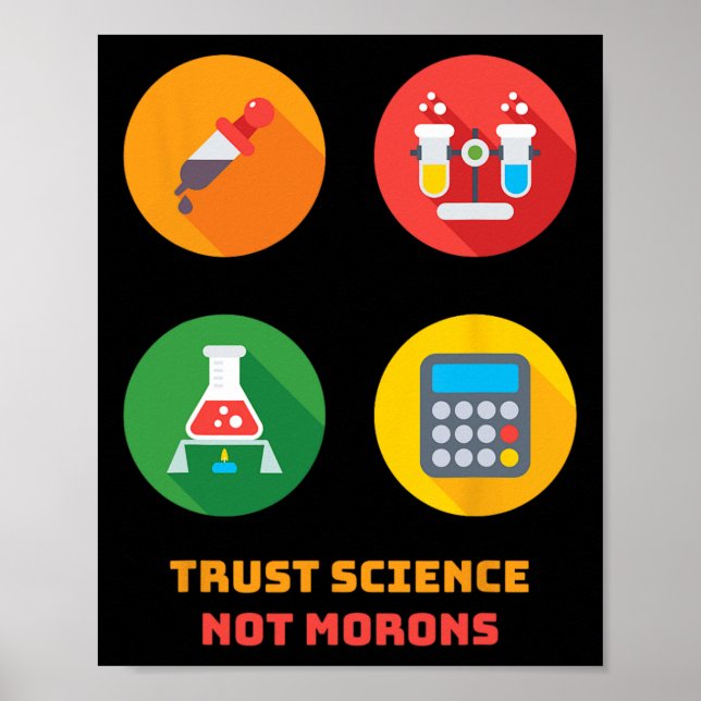 Dr. Anthony Fauci Trust Science Not Morons Retro V Poster (Vorne)