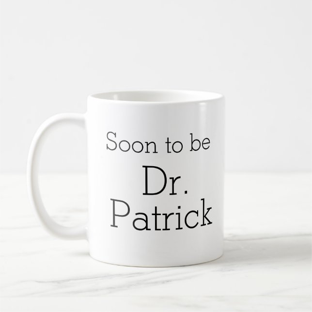 Dr. bald Abschluss Geschenk Tasse (Links)