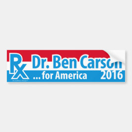 Dr. Ben Carson 2016 - Verordnung für Amerika Autoaufkleber