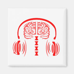 Dr. Brain Tissue Listing to Music Magnet