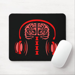 Dr. Brain Tissue Listing to Music Mousepad