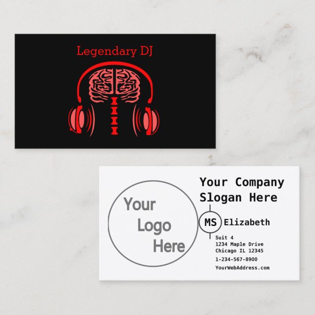 Dr. Brain Tissue Listing to Music Visitenkarte (Vorne/Hinten)