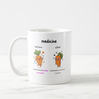 ​Dr. Carrot Before & After Med Funny Medical mug Kaffeetasse
