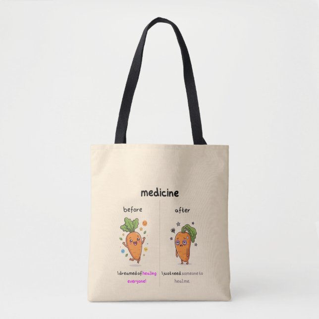  ​Dr. Carrot Before & After Medicine - tote bag  (Vorderseite)