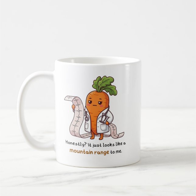 Dr. Carrot ECG Funny Medical Mug - Future Doctor G Kaffeetasse (Links)